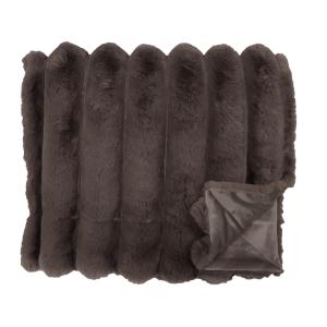 Fuskpälspläd Brooklyn Mörkbrun 130x170cm Redlunds