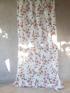 Gardin Blommig Olivia Offwhite 140x250cm 2-Pack Fondaco