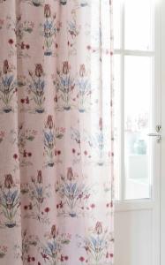 Gardin Blommig Vendela Rosa 140x250cm 2-Pack Fondaco