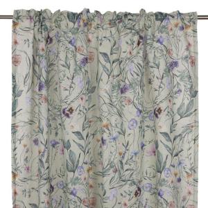 Gardin Blommig Viola Grön 140x250cm 2-Pack Fondaco