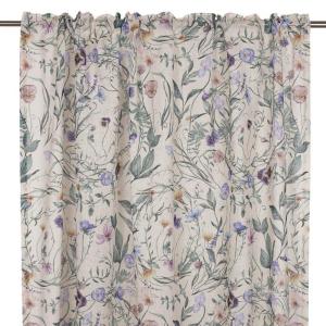 Gardin Blommig Viola Sand 140x250cm 2-Pack Fondaco