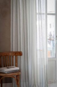 Gardin Disa Randig Grön 135x280cm 2-Pack Fondaco