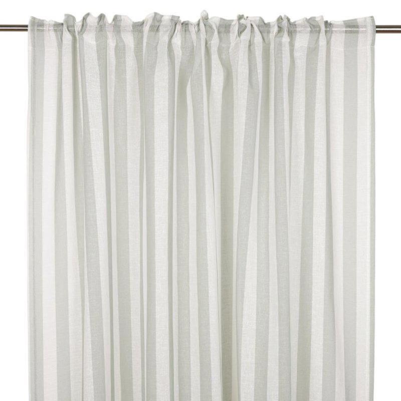 Gardin Disa Randig Grön 135x280cm 2-Pack Fondaco at lavanille