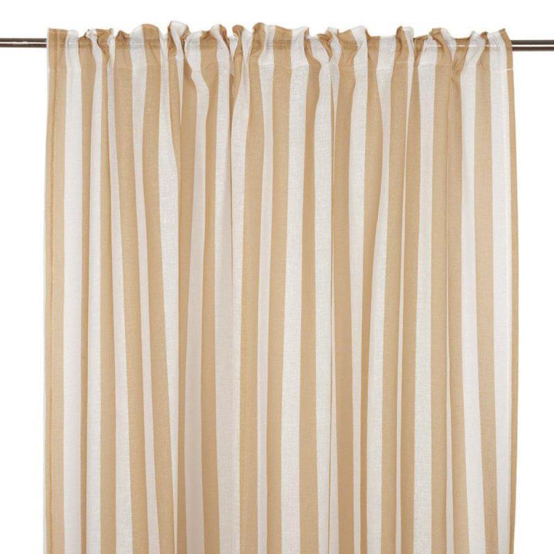 Gardin Disa Randig Gul 135x280cm 2-Pack Fondaco at lavanille