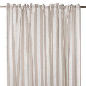 Gardin Disa Randig Linnebeige 135x280cm 2-Pack Fondaco