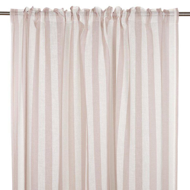 Gardin Disa Randig Rosa 135x280cm 2-Pack Fondaco at lavanille