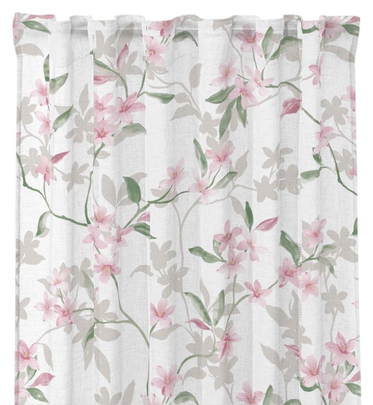 Gardin Blommig Redlunds Gertrud Rosa Multiband 2-Pack 140x250cm at lavanille