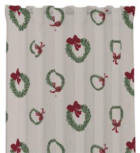 Julgardin Redlunds Noella Linnebeige 140x250cm 2-Pack