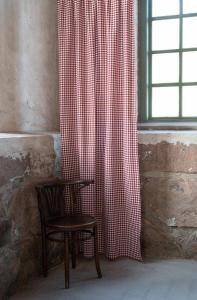 Gardin Rutig Röd 2-Pack Fondaco Freja 120x250cm