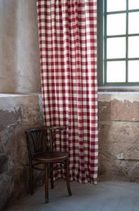 Gardin Rutig Röd 2-Pack Fondaco Moa 120x250cm