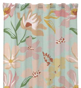 Turkos Gardin 2-Pack Redlunds Lykke 135x250cm