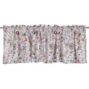 Gardinkappa Alma Blommig Ljusblå 55x250cm Fondaco