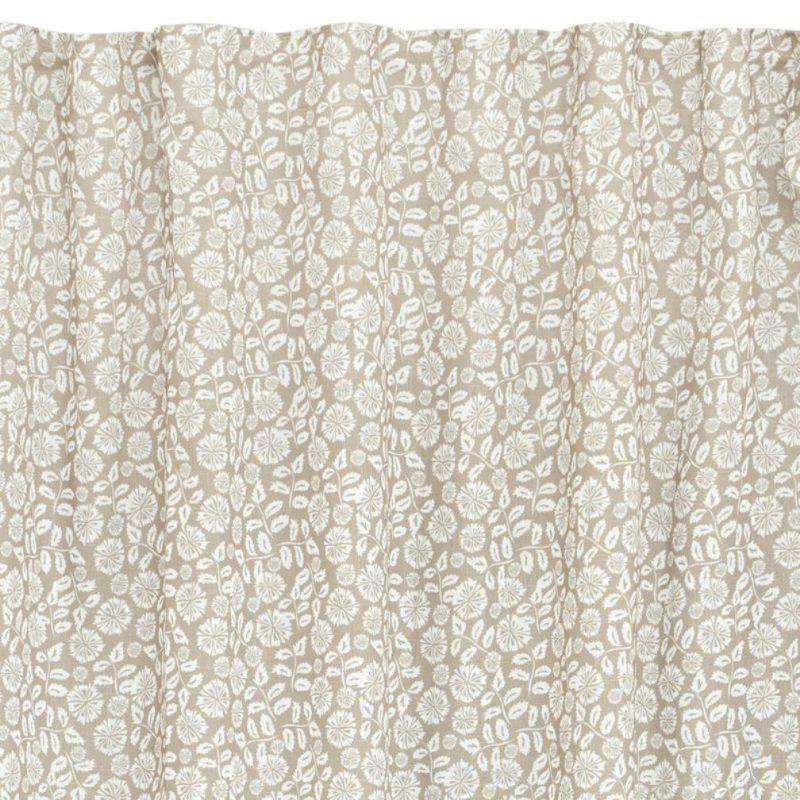 Gardinkappa Beige/Vit Jakobsdals Fiora 50x250cm at lavanille
