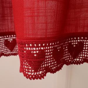 Gardinkappa Hjärter Röd 45x250cm Redlunds