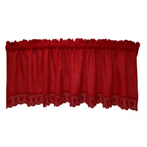 Gardinkappa Hjärter Röd 45x250cm Redlunds