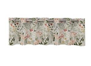 Gardinkappa Ida Linne/Grön 50x250cm Redlunds