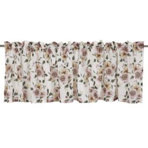 Gardinkappa Olivia Blommig Offwhite 55x250cm Fondaco