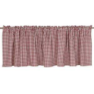 Gardinkappa Rutig Röd Fondaco Freja 55x250cm