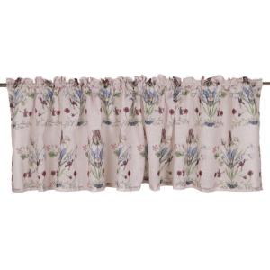 Gardinkappa Vendela Blommig Rosa 55x250cm Fondaco