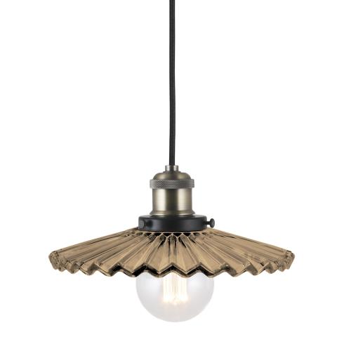 Taklampa Pendel Glas Brun Globen Lighting Cobbler 25cm