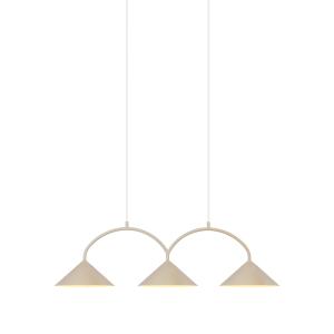 Taklampa Pendel 3L Beige Globen Lighting Curve 95cm