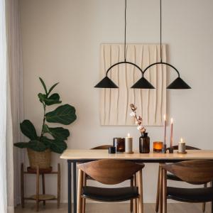 Taklampa Pendel 3L Svart Globen Lighting Curve 95cm