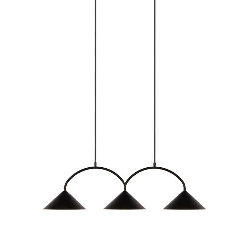 Taklampa Pendel 3L Svart Globen Lighting Curve 95cm