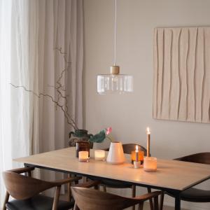 Taklampa Pendel Glas Klar Globen Lighting Dot 30cm