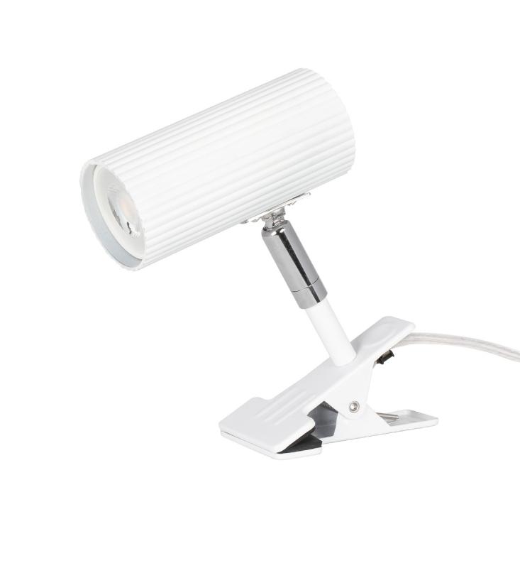 Klämlampa Vit Globen Lighting Hubble 12cm at lavanille