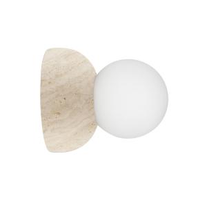 Vägglampa/Plafond IP44 Beige Travertin Globen Lighting Torrano 13cm