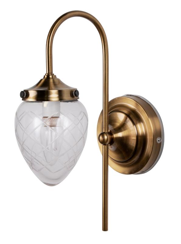 Globen Lighting Juni Vägglampa IP44 Slipad Klar at lavanille