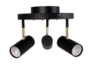 Takspotlight Rund Svart 3L Globen Lighting Hubble 25cm