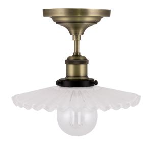 Plafond Glas Vit Globen Lighting Cobbler 25cm