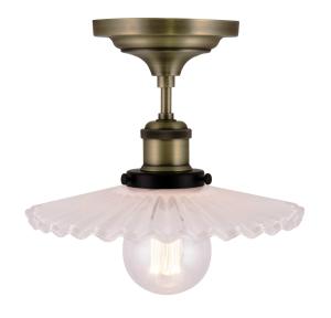 Plafond Glas Vit Globen Lighting Cobbler 25cm