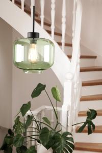 Taklampa Pendel Glas Grön Globen Lighting Ritz 25cm