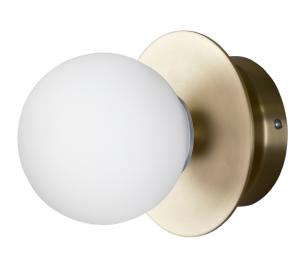 Globen Lighting Art Deco Vägglampa/Plafond IP44 Borstad Mässing