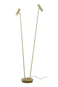 Golvlampa Dubbel Matt Mässing Aneta Lighting Artic 137cm