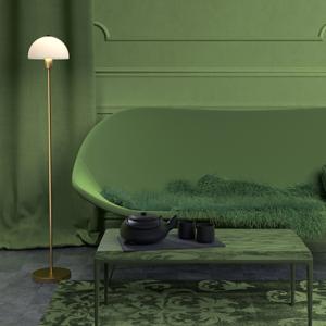 Golvlampa Glas Opal/Mässing Herstal Vienda 125cm