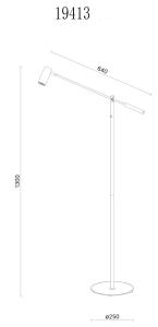 Golvlampa Vit Aneta Lighting Concord 130cm