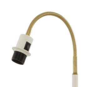 Golvlampa Vit/Mässing 1L Aneta Lighting Ljusdal 140cm