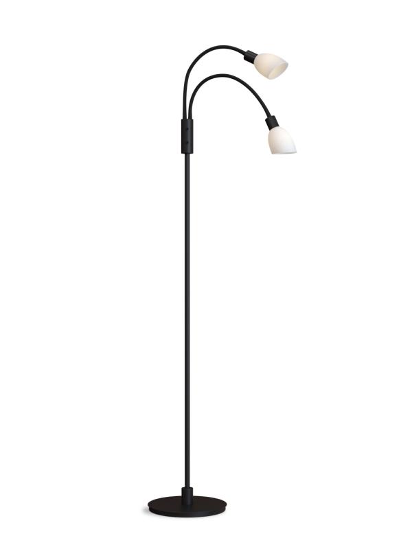 Herstal Cut Golvlampa Dubbel Svart at lavanille