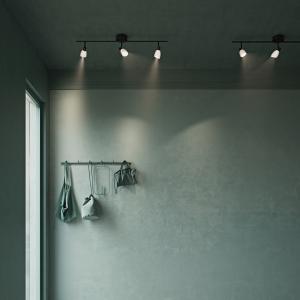 Takspotlight Glas Opal/Svart 3L Dimbar Herstal Cut 100cm