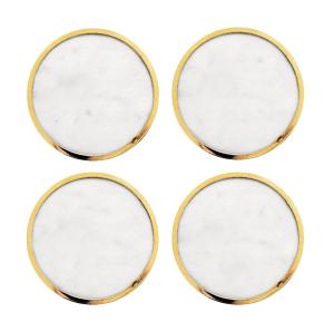 Hilke Collection Glasunderlägg Marmor Vit 4-Pack