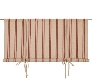 Hissgardin Fondaco Hedvig Linnebeige/Röd 100x100cm