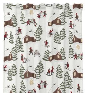 Julgardin Redlunds Timmerstugan Vit 120x250cm 2-Pack