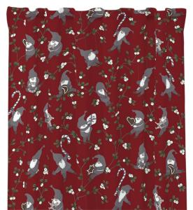 Julgardin Redlunds Tomtenissar Röd 120x250cm 2-Pack