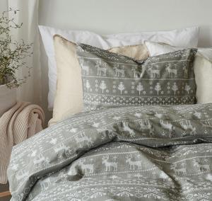 Julpåslakan Grön Borganäs Of Sweden Walle 150x210cm