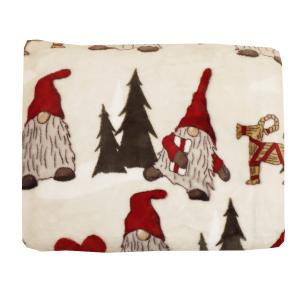 Julpläd Noel Linnebeige 130x170cm Redlunds