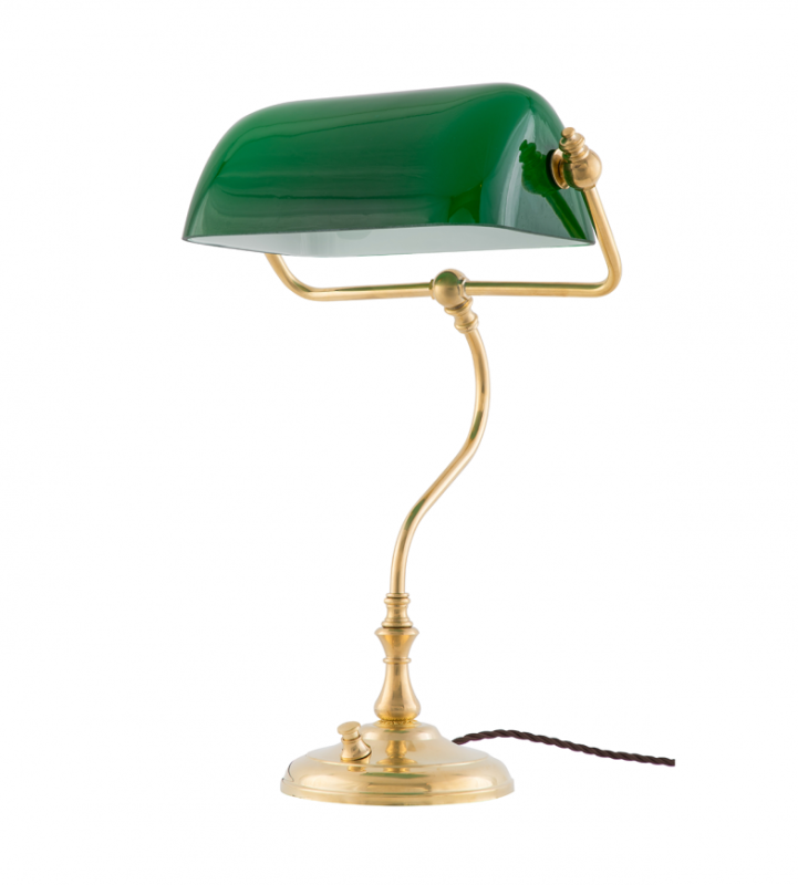 Bankirlampa Grön Karlskrona Lampfabrik 43cm at lavanille