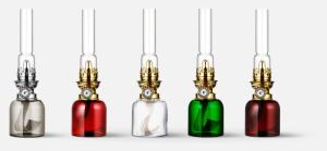 Karlskrona Lampfabrik Koholmen Fotogenlampa Rubinröd 24cm